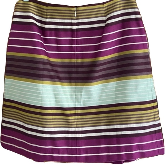 J. McLaughlin Skirt NWT Lucia Pleated Striped Fuchsia Size 10 - Picture 5 of 8